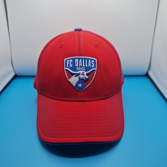 FC Dallas 96 Adidas Climalite Fitted L/XL Hat Cap Red MLS - Picture 1 of 7
